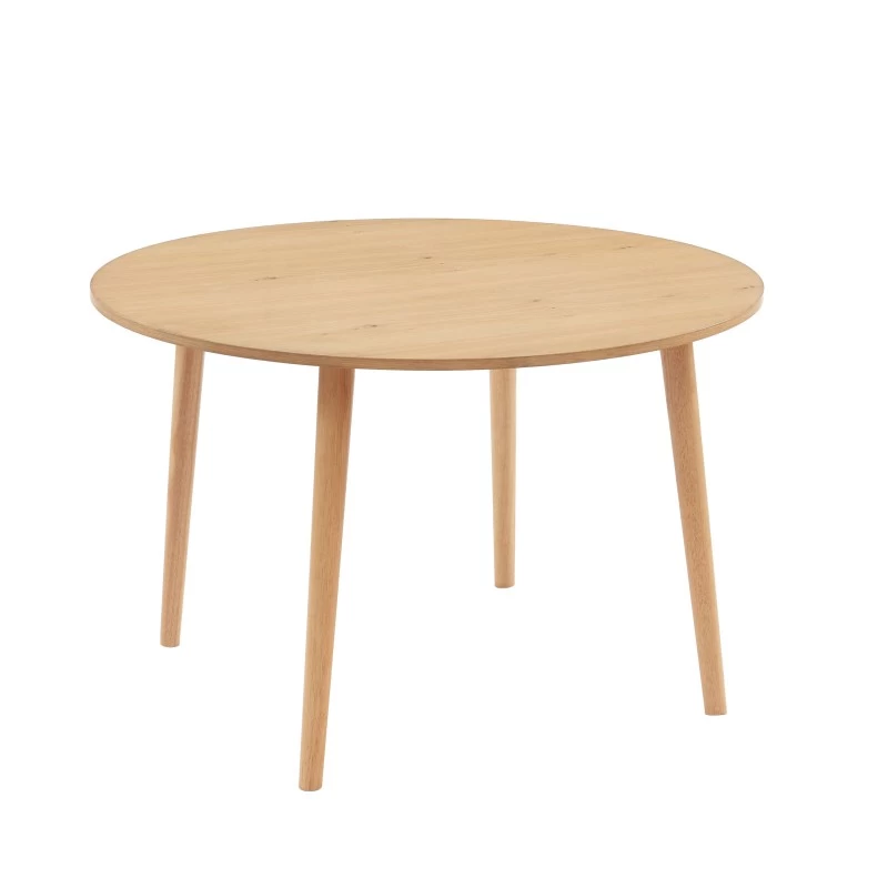 Table à Manger ORATELLO Placage Chêne 120cm 3 Table à Manger ORATELLO Placage Chêne 120cm – Image 3