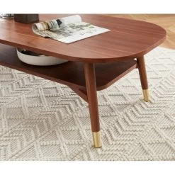 Table Basse MARCELLO Placage Noyer Double Plateau 120cm 8 Table Basse MARCELLO Placage Noyer Double Plateau 120cm -Meuble Déco Soldes table basse marcello bois de noyer l120cm 2