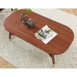 Table Basse MARCELLO Placage Noyer Double Plateau 120cm 9 Table Basse MARCELLO Placage Noyer Double Plateau 120cm -Meuble Déco Soldes table basse marcello bois de noyer l120cm 3