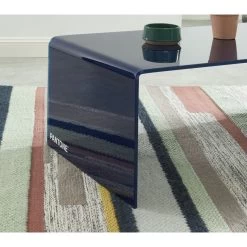 Table Basse PANTONE Verre Courbé Bleu électrique 120cm -Meuble Déco Soldes table basse pantone verre courbe bleu electrique 120cm 1