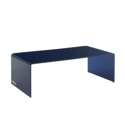 Table Basse PANTONE Verre Courbé Bleu électrique 120cm -Meuble Déco Soldes table basse pantone verre courbe bleu electrique 120cm 3