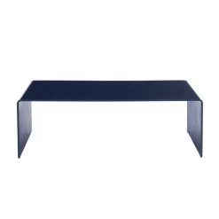 Table Basse PANTONE Verre Courbé Bleu électrique 120cm -Meuble Déco Soldes table basse pantone verre courbe bleu electrique 120cm 4