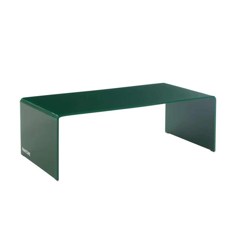 Table Basse PANTONE Verre Courbé Vert Olive 120cm 5 Table Basse PANTONE Verre Courbé Vert Olive 120cm – Image 5