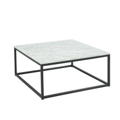 Table Basse TELMA Marbre Blanc Naturel 80cm -Meuble Déco Soldes table basse telma marbre blanc naturel 80cm 3