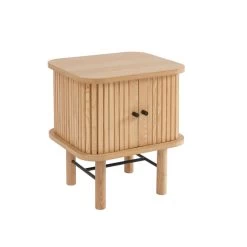 Table De Chevet ERNEST Frêne Portes Tambour -Meuble Déco Soldes table de chevet ernest 2 portes coulissantes 2 niches bois l45cm 4