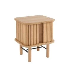 Table De Chevet ERNEST Frêne Portes Tambour -Meuble Déco Soldes table de chevet ernest 2 portes coulissantes 2 niches bois l45cm 5