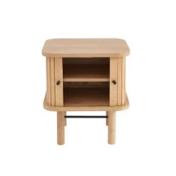 Table De Chevet ERNEST Frêne Portes Tambour -Meuble Déco Soldes table de chevet ernest 2 portes coulissantes 2 niches bois l45cm 7