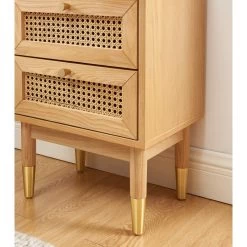 Table De Chevet LEON Placage Chêne Et Cannage Rotin 2 Tiroirs 11 Table De Chevet LEON Placage Chêne Et Cannage Rotin 2 Tiroirs -Meuble Déco Soldes table de chevet leon placage chene et cannage rotin 2 tiroirs 2