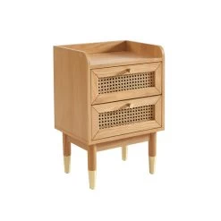 Table De Chevet LEON Placage Chêne Et Cannage Rotin 2 Tiroirs 15 Table De Chevet LEON Placage Chêne Et Cannage Rotin 2 Tiroirs -Meuble Déco Soldes table de chevet leon placage chene et cannage rotin 2 tiroirs 6