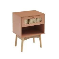 Table De Chevet SIXTINE Terracotta Et Cannage Rotin 11 Table De Chevet SIXTINE Terracotta Et Cannage Rotin -Meuble Déco Soldes table de chevet sixtine terracotta et cannage rotin 3