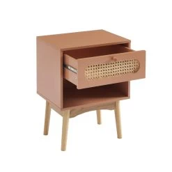 Table De Chevet SIXTINE Terracotta Et Cannage Rotin 12 Table De Chevet SIXTINE Terracotta Et Cannage Rotin -Meuble Déco Soldes table de chevet sixtine terracotta et cannage rotin 4