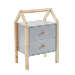 Table De Chevet TINY Gris 2 Tiroirs 11 Table De Chevet TINY Gris 2 Tiroirs -Meuble Déco Soldes table de chevet tiny gris 2 tiroirs 4