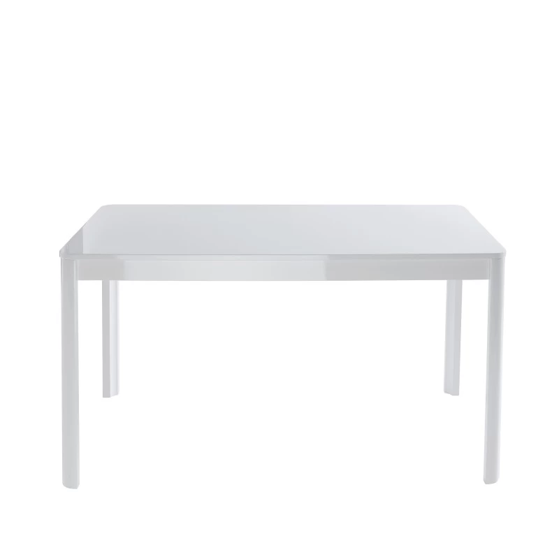 Table à Manger DAVIA Laqué Blanc Brillant 140cm 5 Table à Manger DAVIA Laqué Blanc Brillant 140cm – Image 5
