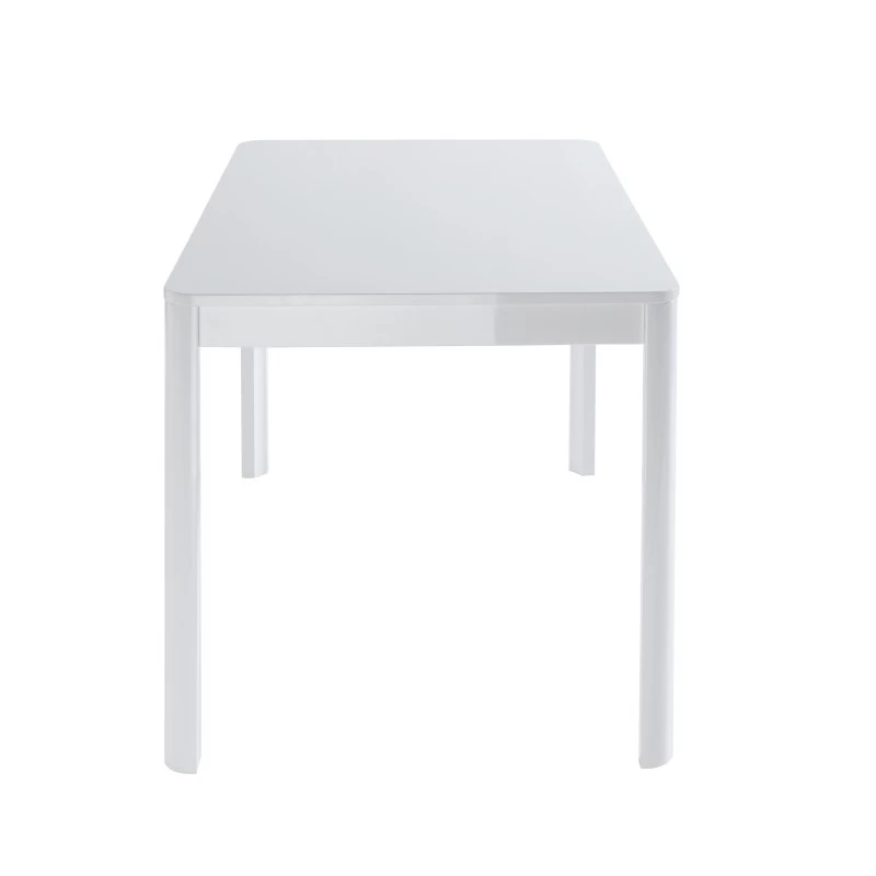 Table à Manger DAVIA Laqué Blanc Brillant 140cm 6 Table à Manger DAVIA Laqué Blanc Brillant 140cm – Image 6