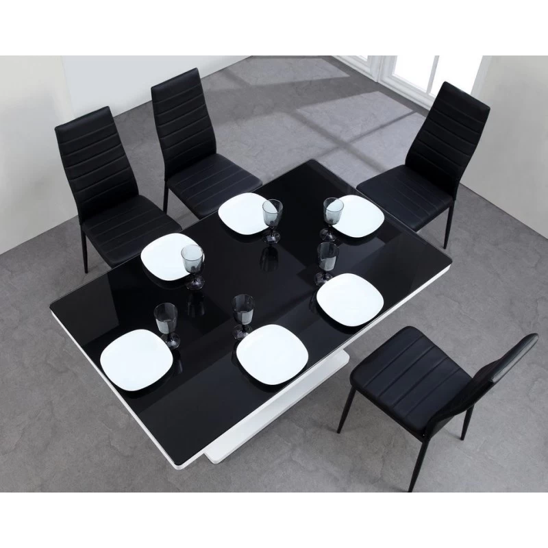 Table De Séjour LUCIA Laqué Blanc Brillant 150cm 3 Table De Séjour LUCIA Laqué Blanc Brillant 150cm – Image 3