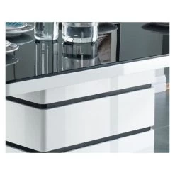 Table De Séjour LUCIA Laqué Blanc Brillant 150cm 9 Table De Séjour LUCIA Laqué Blanc Brillant 150cm -Meuble Déco Soldes table de sejour lucia laque blanc brillant 150cm 2