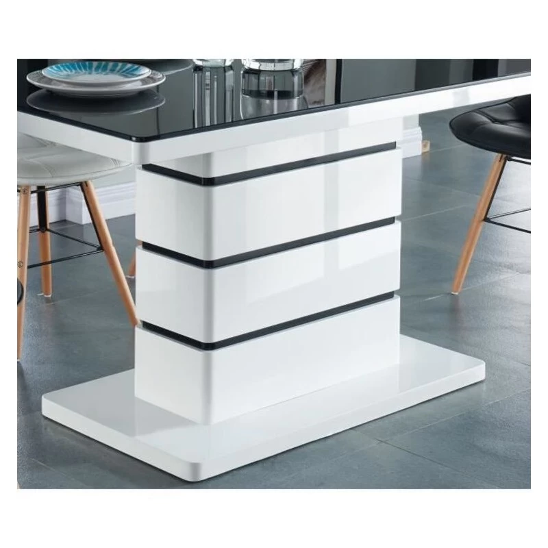 Table De Séjour LUCIA Laqué Blanc Brillant 150cm 5 Table De Séjour LUCIA Laqué Blanc Brillant 150cm – Image 5