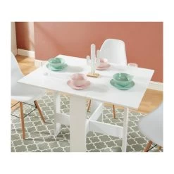 Table Pliable JUNO Blanc 104cm -Meuble Déco Soldes table de sejour pliante juno 10