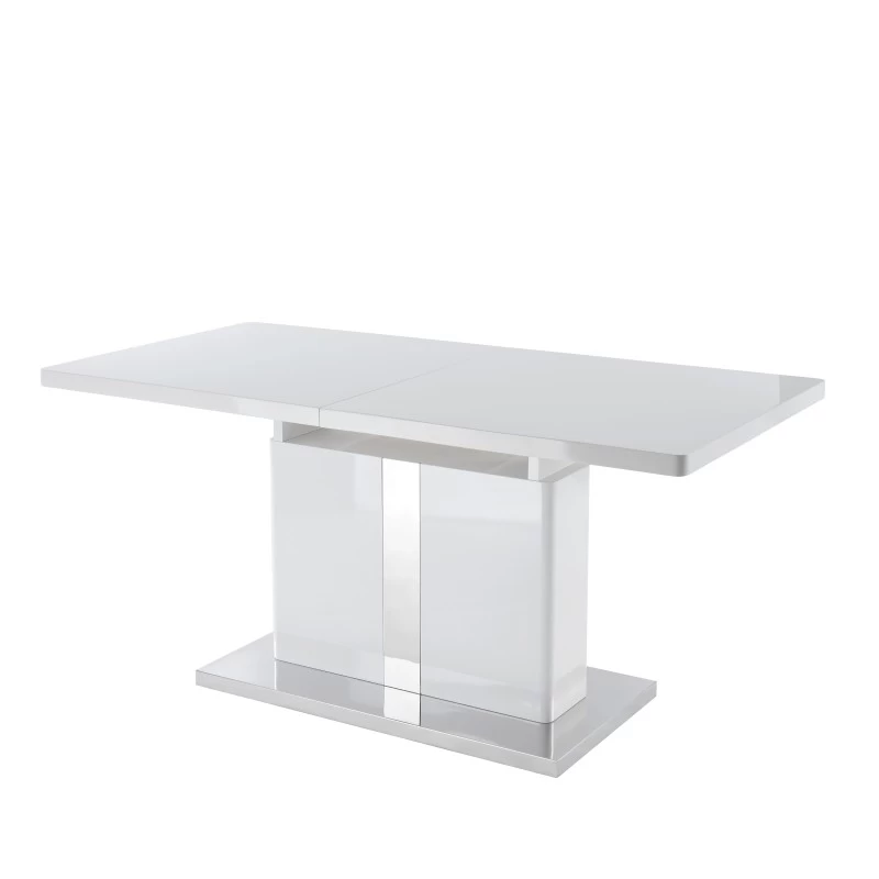 Table Extensible JADE Laqué Blanc Brillant 160 à 220cm 2 Table Extensible JADE Laqué Blanc Brillant 160 à 220cm – Image 2