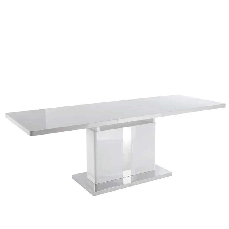 Table Extensible JADE Laqué Blanc Brillant 160 à 220cm 4 Table Extensible JADE Laqué Blanc Brillant 160 à 220cm – Image 4