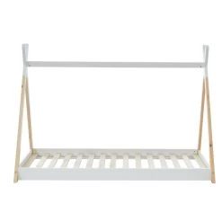 Lit Enfant Tipi TINY Pin Blanc 90x190 Sommier Inclus -Meuble Déco Soldes tinytipi lit tipi bl bois 4